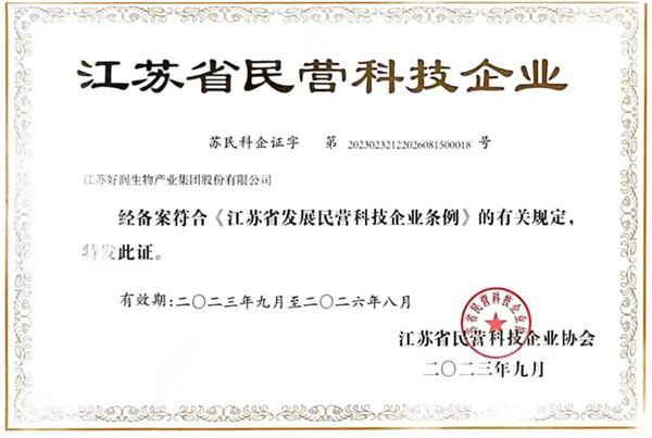 【喜報】祝賀好潤集團通過江蘇省民營科技企業認定！133